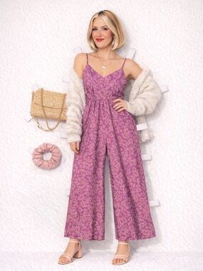 Knox Rose paisley jumpsuit, romper, boho size M